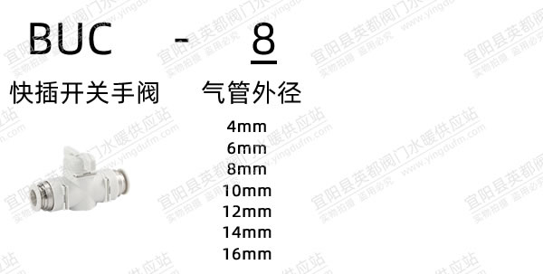 BUC气动快插开关手阀